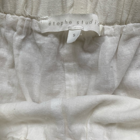 Linen shorts off white lined - Picture 4 of 4